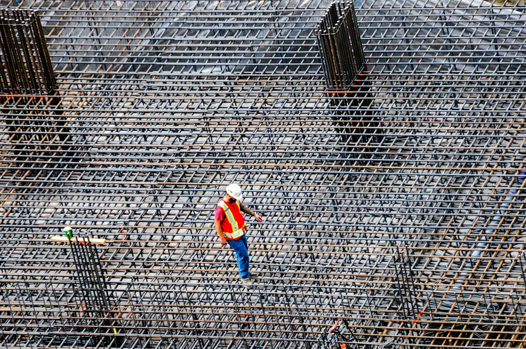 Excavation and steel rebar grid installation for a custom inground pool Excavation and steel rebar grid installation for a custom inground pool