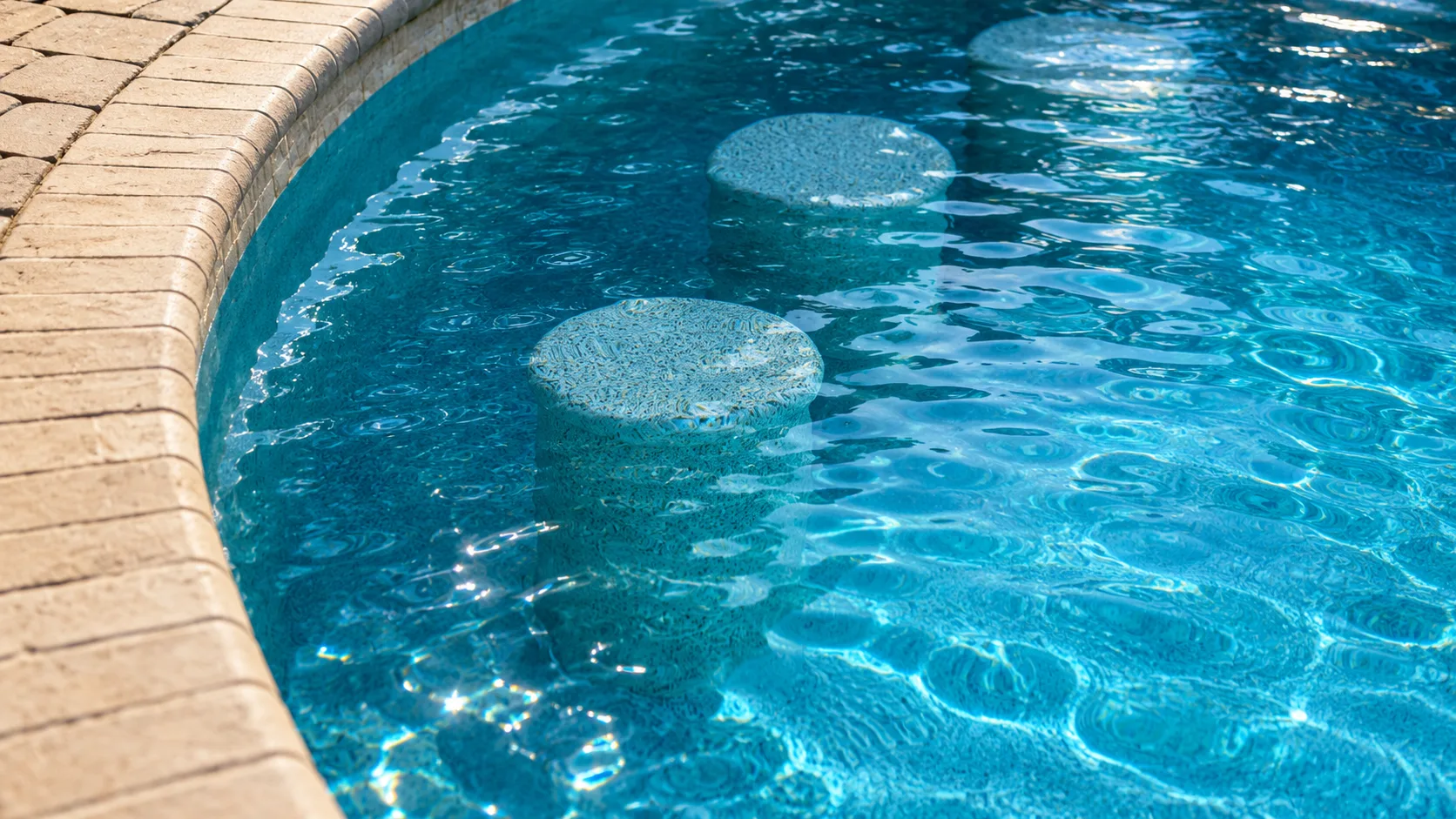 Water feature on a completed Neway Pools swimming pool Water feature on a completed Neway Pools swimming pool